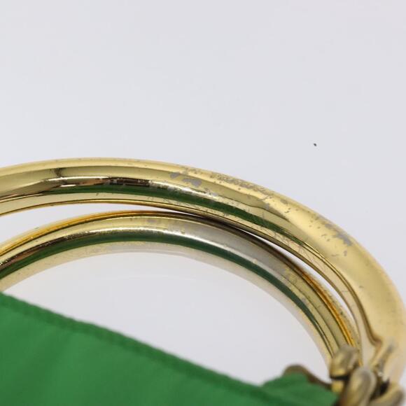 PRADA Hand Bag Nylon Green Gold - Picture 8 of 12